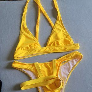 NWOT  Bright Yellow Bikini